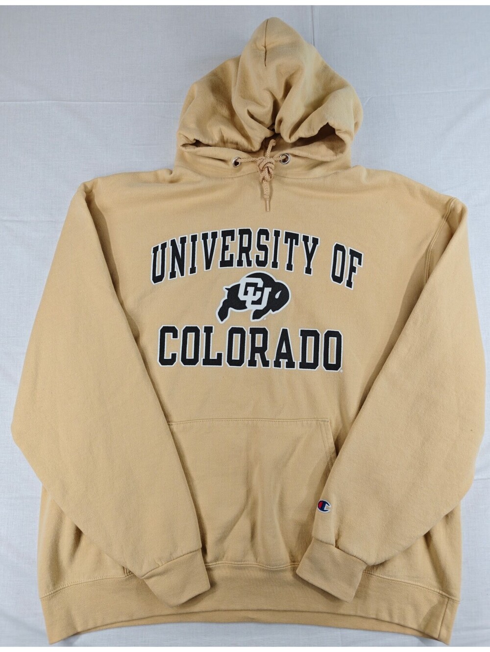 Champion University of Colorado Buffaloes Hoodie XL Tan Beige CU Pullover